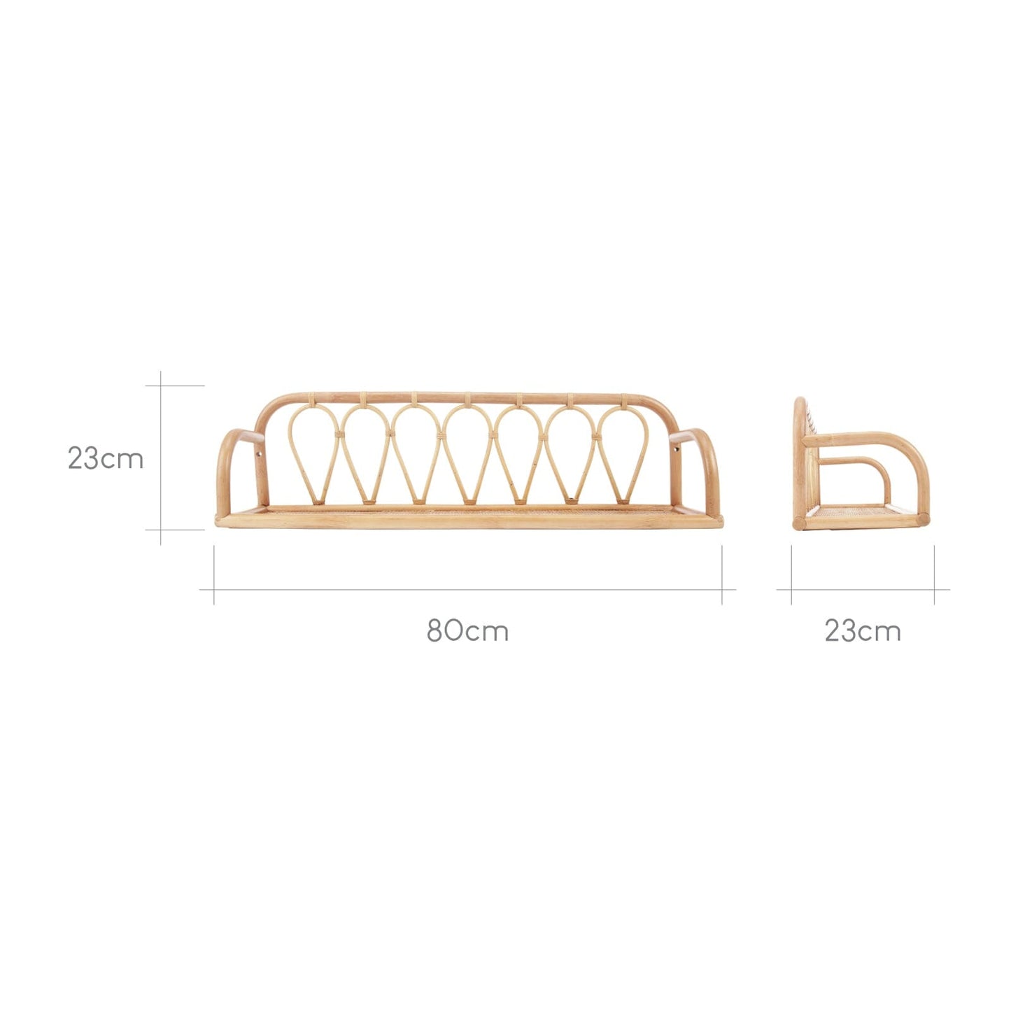 Aria Rattan Shelf - Large