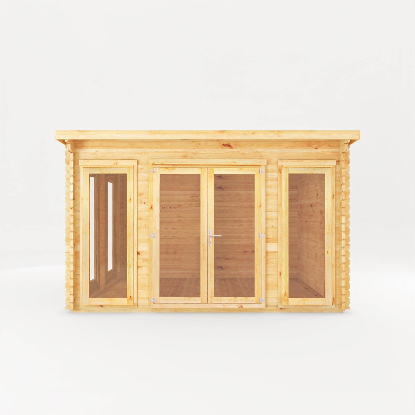 Mercia 4m x 3m Premium Wren Pent Log Cabin - 28mm