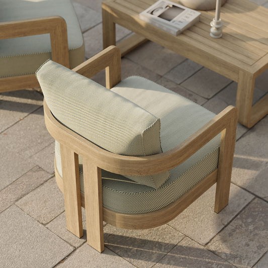N3 Oak Lounge Chair Sage Twill