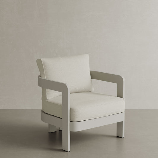 N3 Stone Lounge Chair Cirrus Textured Weave