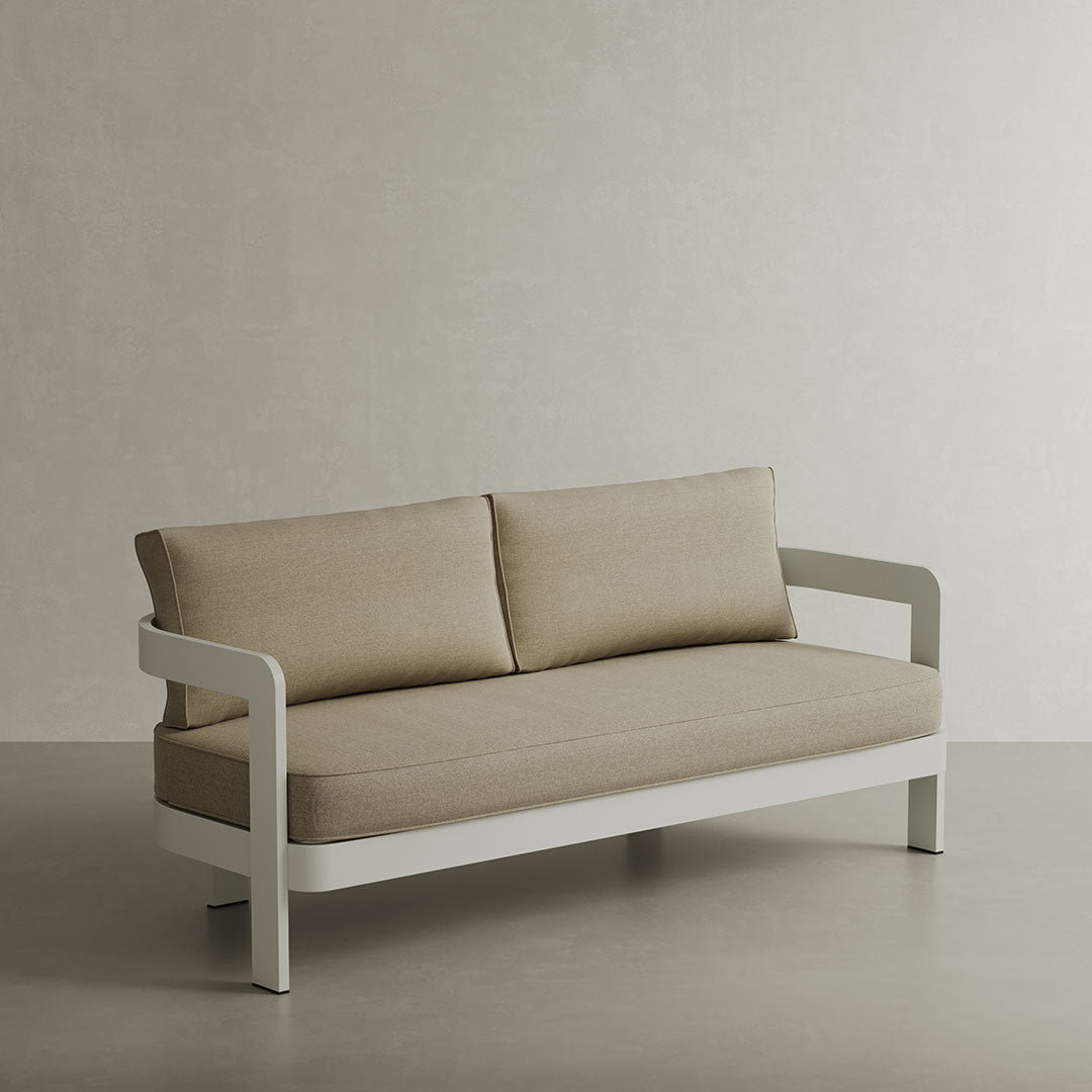 N3 Stone Three Seater Sofa Wheat Canvas