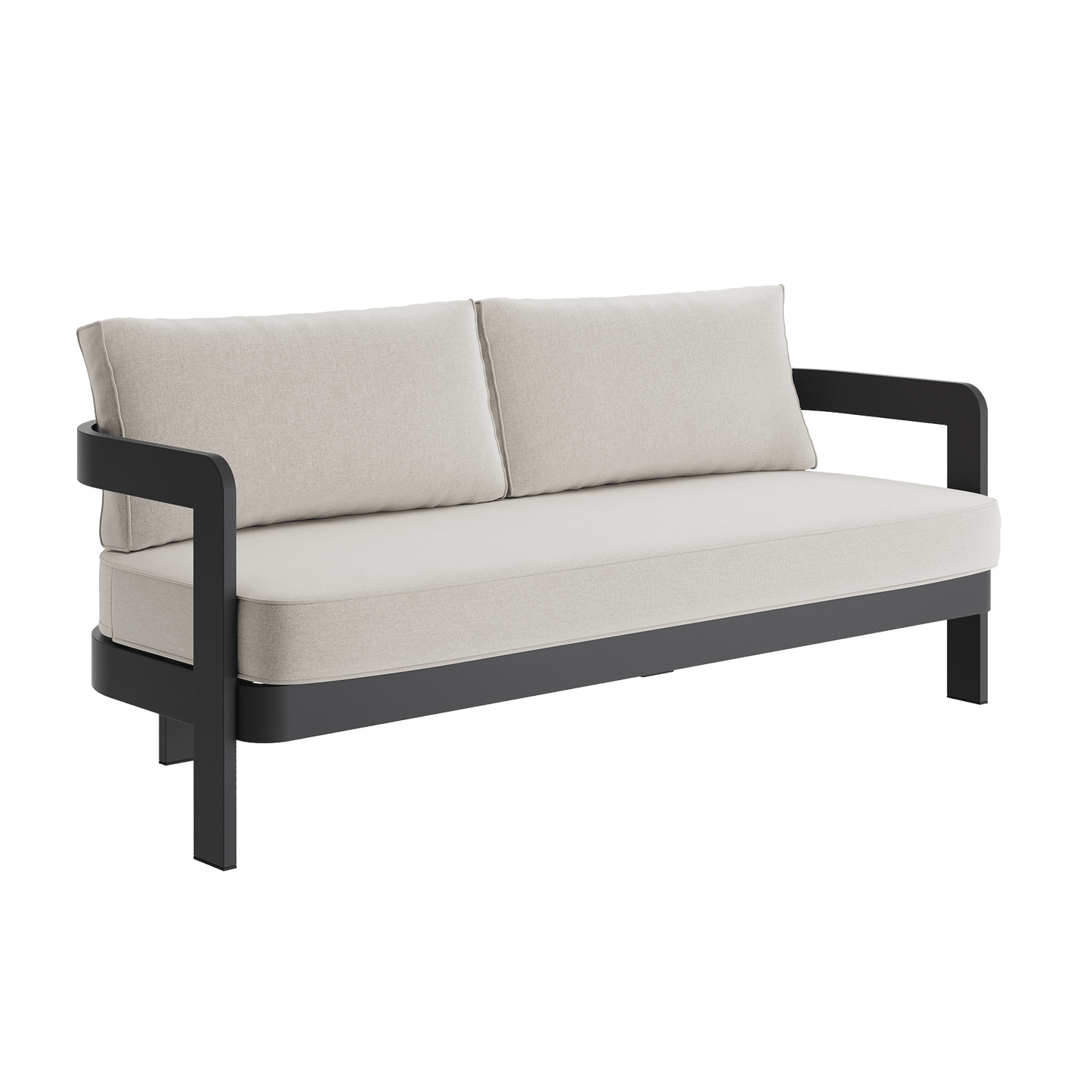 N3 Kohl Three Seater Sofa Bone Canvas