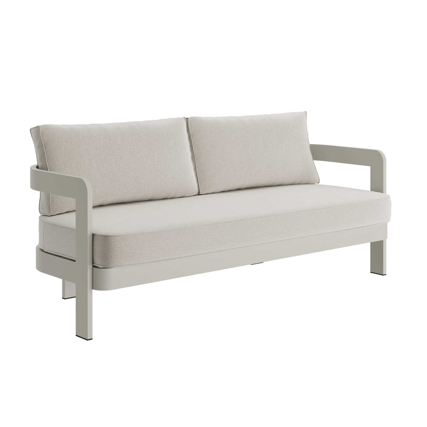 N3 Taupe Three Seater Sofa Bone Canvas