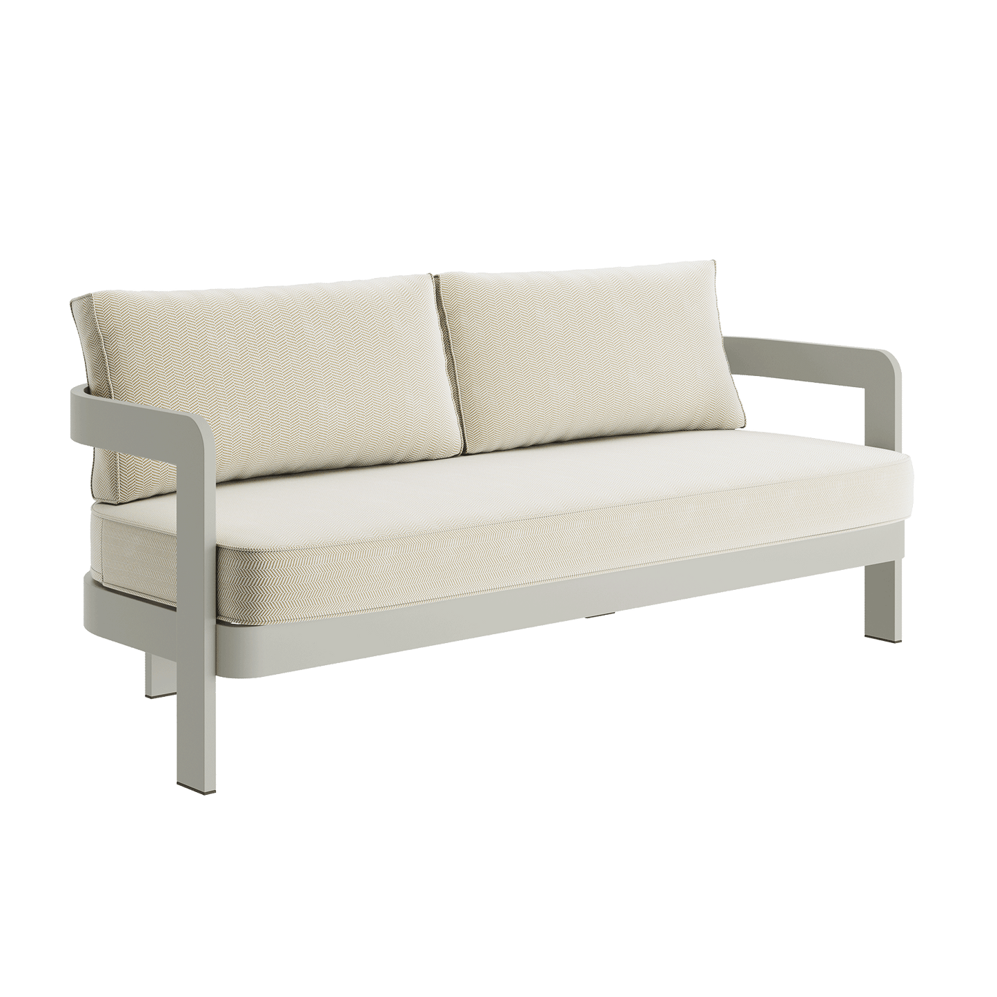 N3 Taupe Three Seater Sofa Pearl Herringbone