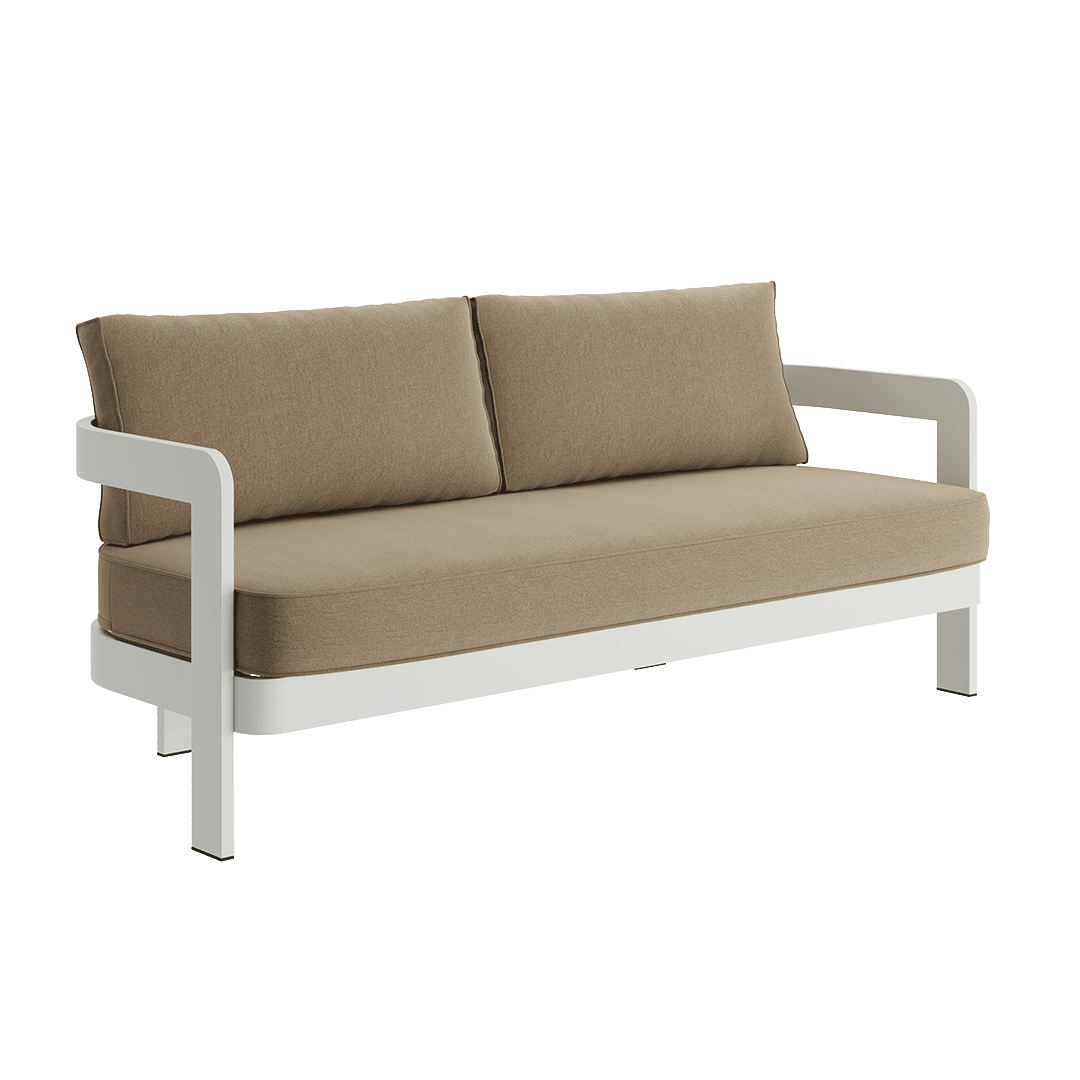 N3 Taupe Three Seater Sofa Wheat Canvas