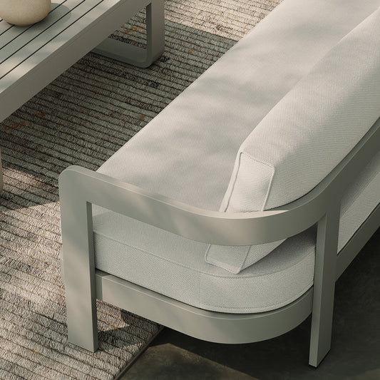 N3 Taupe Three Seater Cirrus Textured Weave