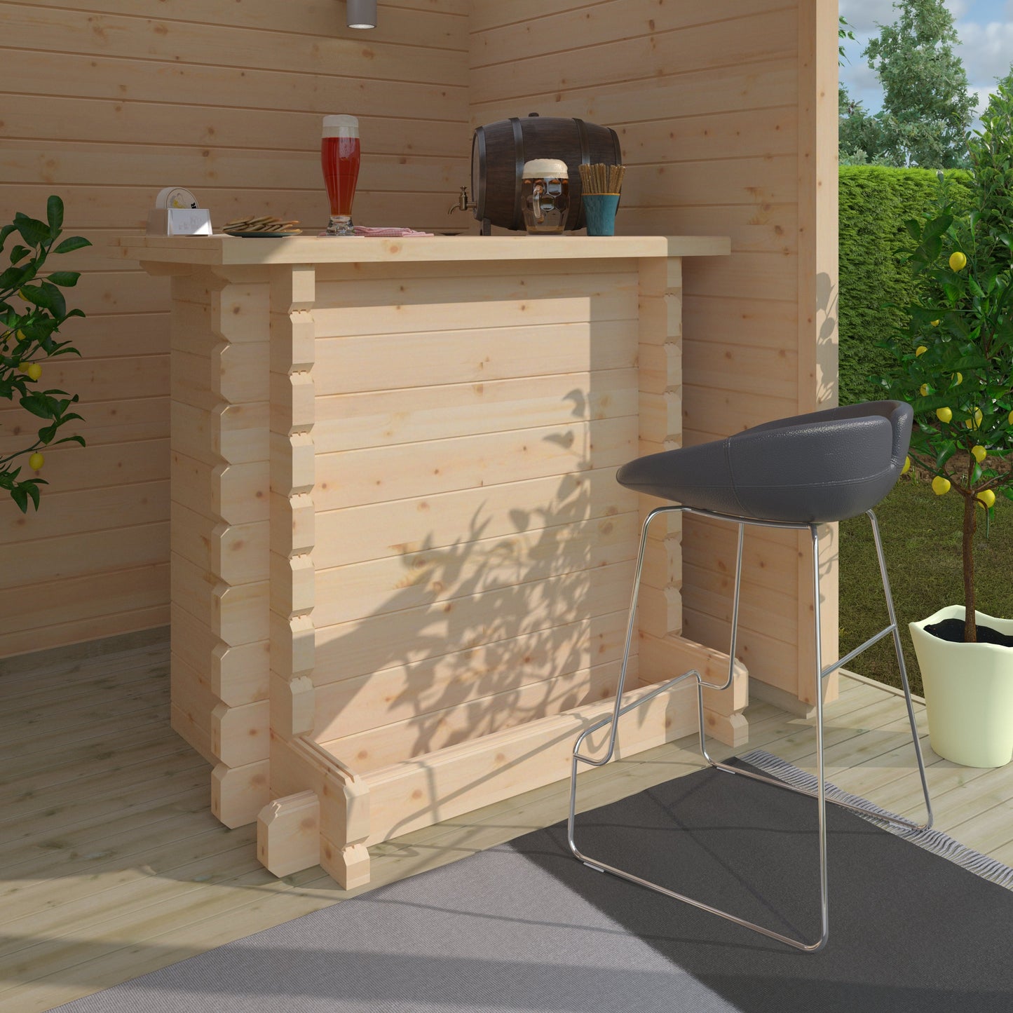 Classic Log Cabin Bar 44mm