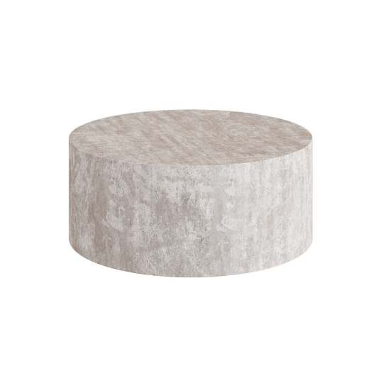 Porto Travertine Coffee Table, White