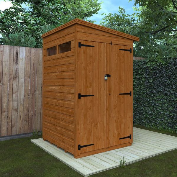 Flex Pent Security Shed Double Door