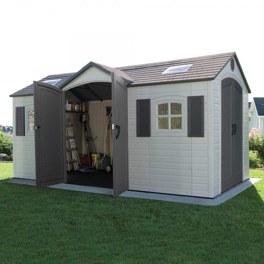 Lifetime 15x8ft Heavy Duty Plastic Garden Shed