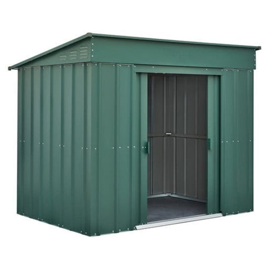 Globel 6x4ft Low Pent Metal Garden Shed - Choose Colour
