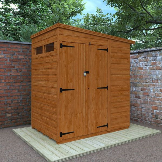 Flex Pent Security Shed Double Door
