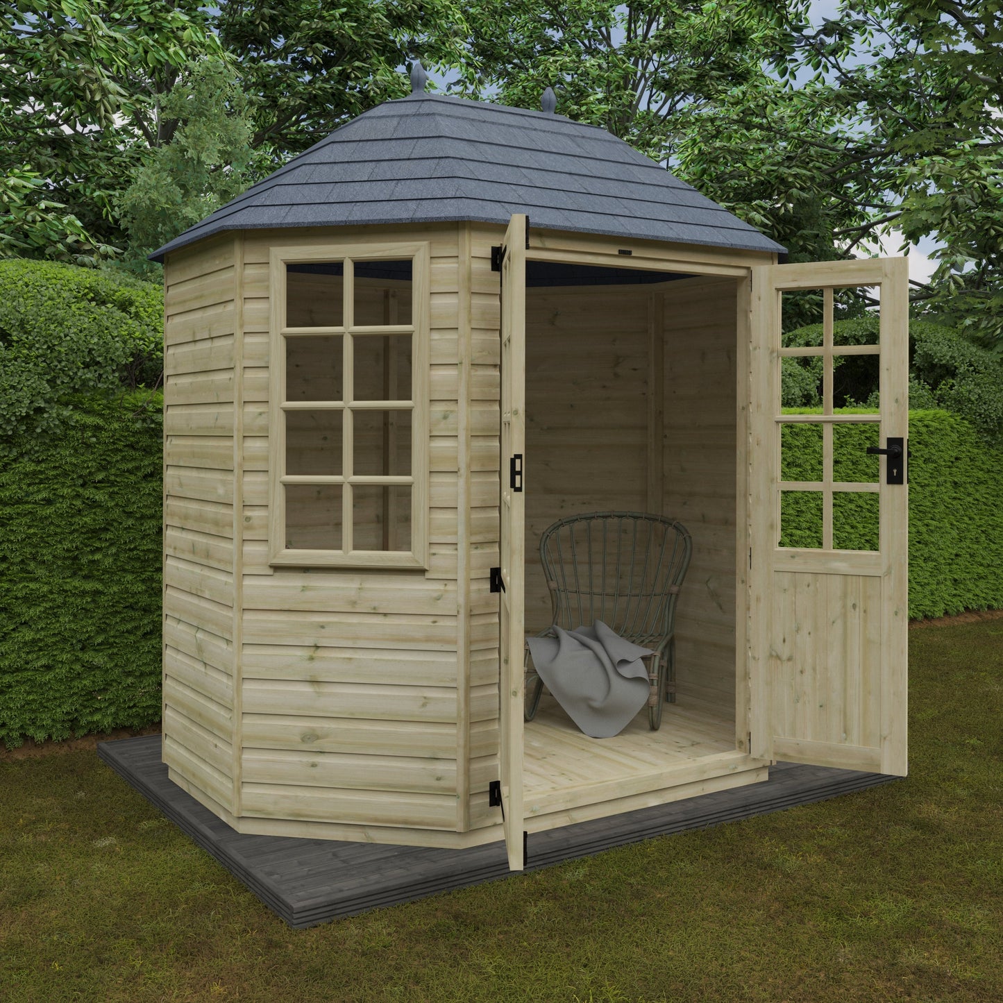 Broadfield 8x6 Tanalised Octagonal Summerhouse