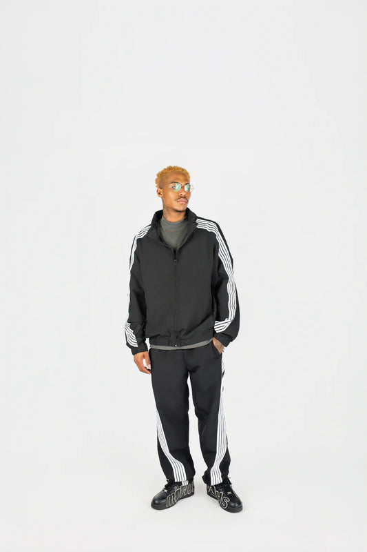 Rebel Minds Nylon Racer Zip Up and Pants Set