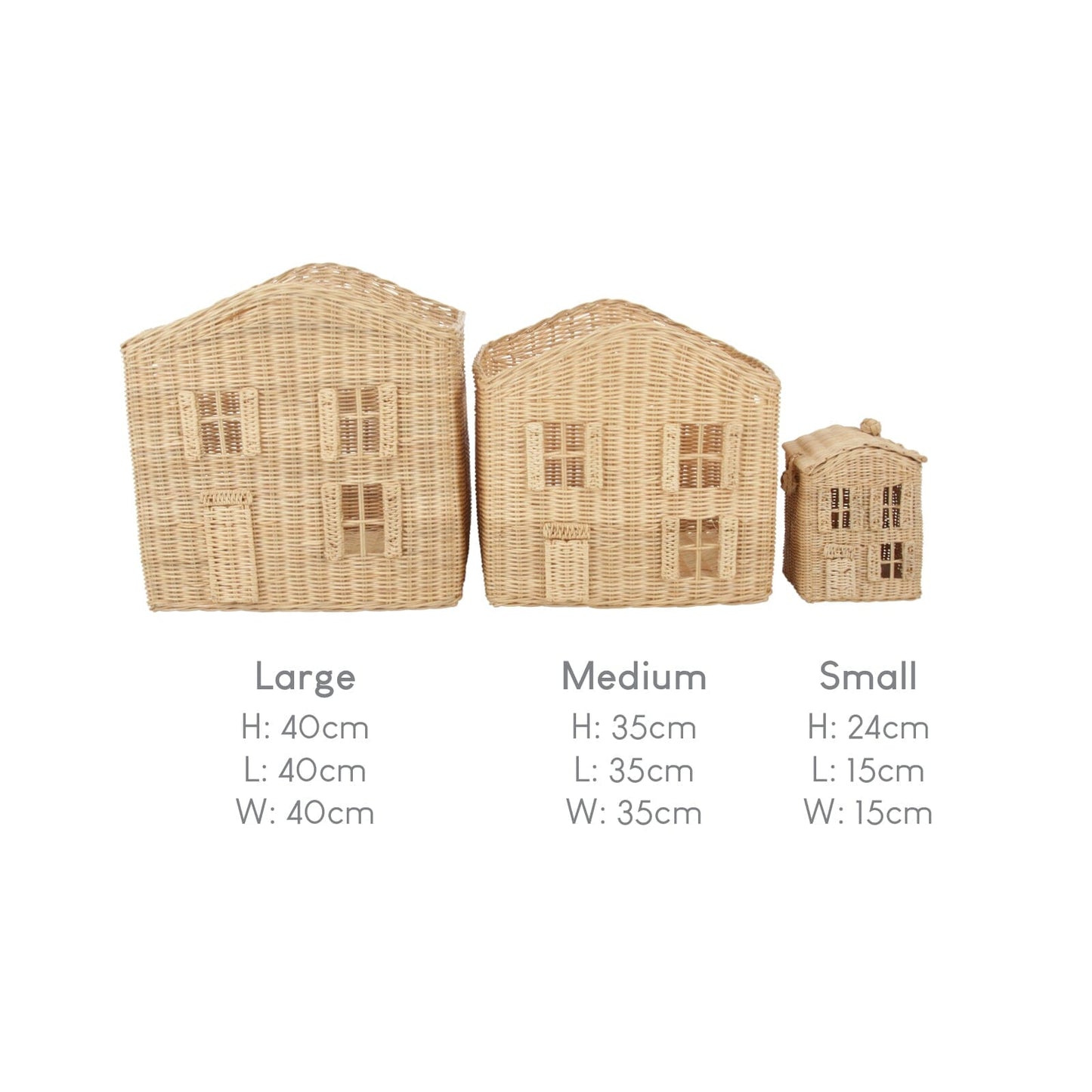 Country Cottage Storage Baskets - Set of 3