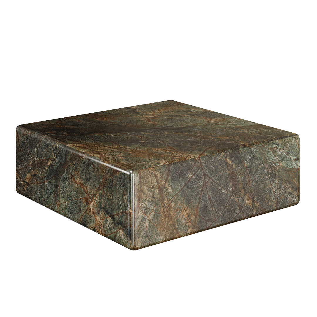 Cerazo Marble Coffee Table, Forest Green