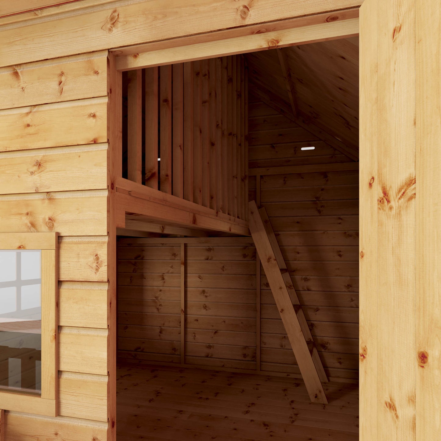 Mercia 8 x 6 Double Storey Swiss Cottage Playhouse