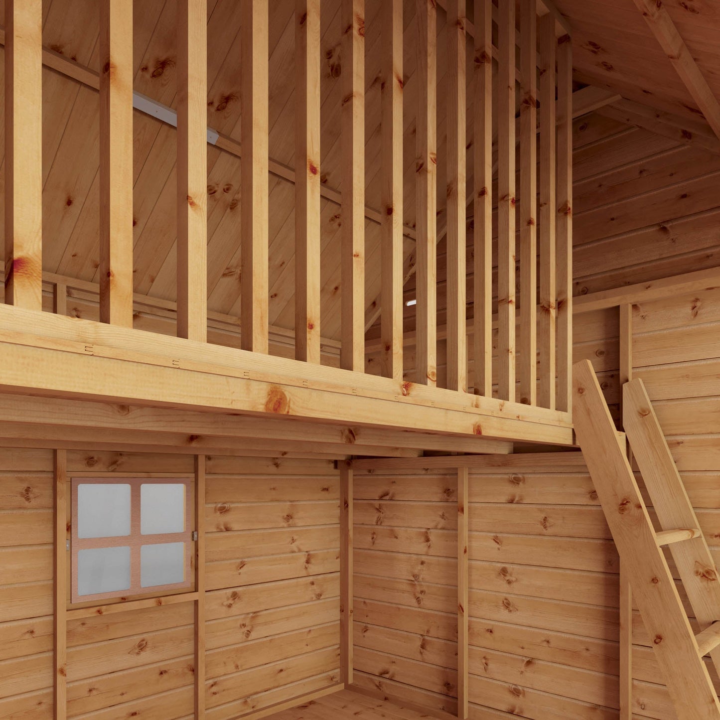 Mercia 8 x 6 Double Storey Swiss Cottage Playhouse