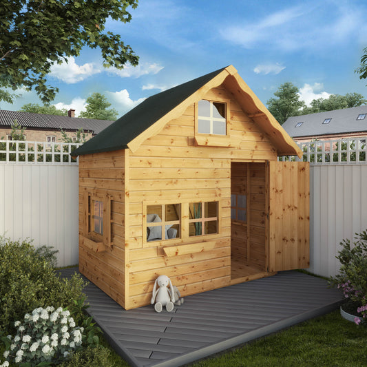 Mercia 8 x 6 Double Storey Swiss Cottage Playhouse