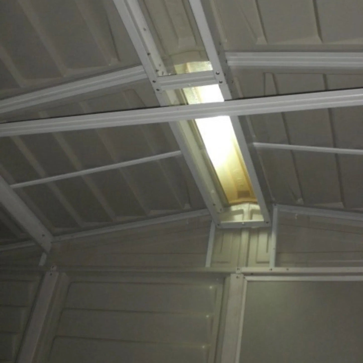 Saffron 8x5ft Vinyl Garden Shed with Foundation Kit