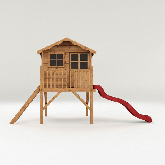 Mercia Poppy 5 x 10 Tower Wooden Playhouse with Slide