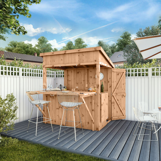 Mercia 6 x 4 Premium Pressure Treated Garden Bar With Shutters