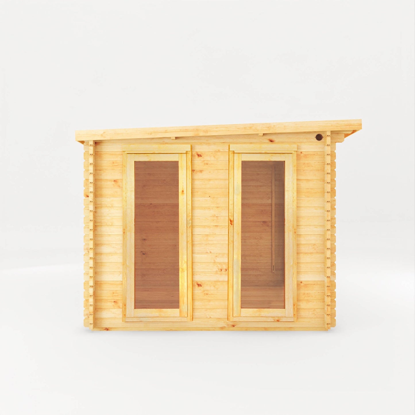 Mercia 3m x 3m Premium Wren Pent Log Cabin - 28mm