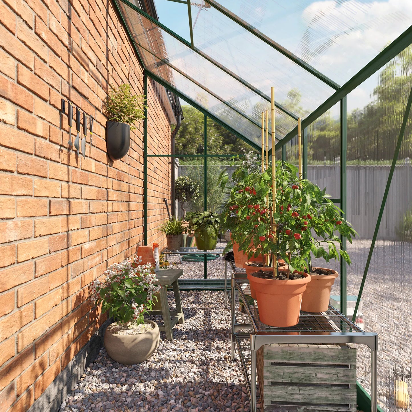 Polycarbonate Lean-To Greenhouse - Choose Size