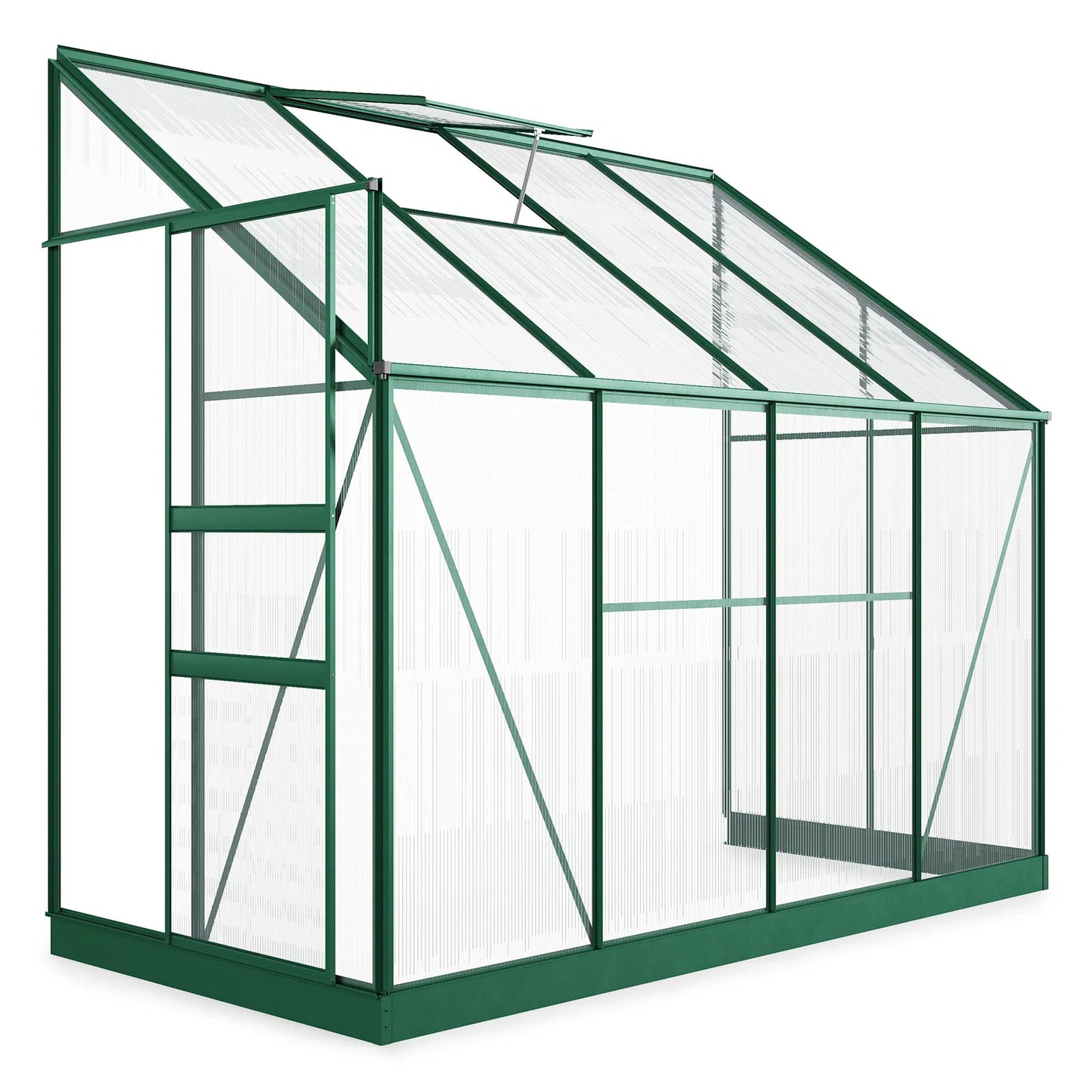 Polycarbonate Lean-To Greenhouse - Choose Size