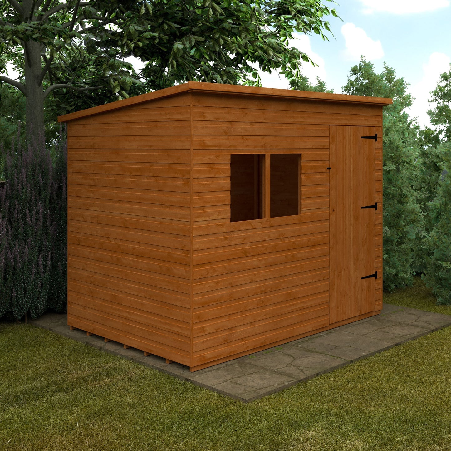 Deluxe Pent Shed Shiplap