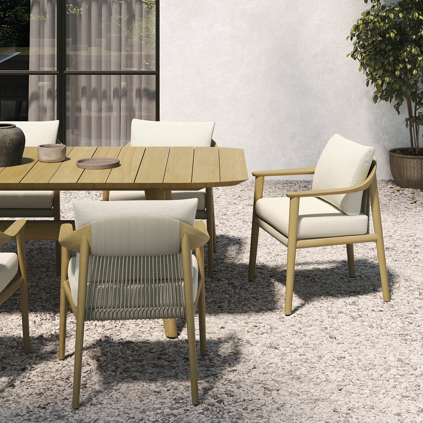 N1 Dining Table Light Teak