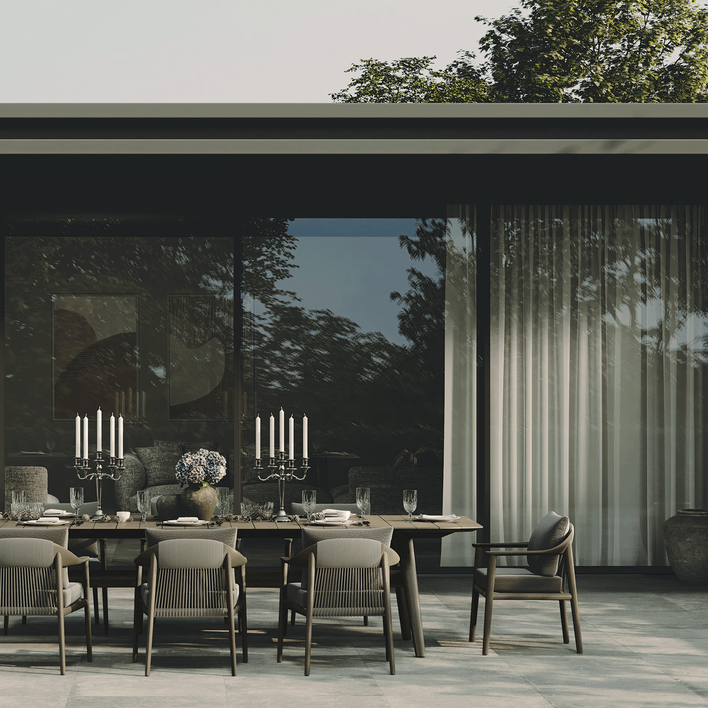 N1 Dining Chair Dark Teak