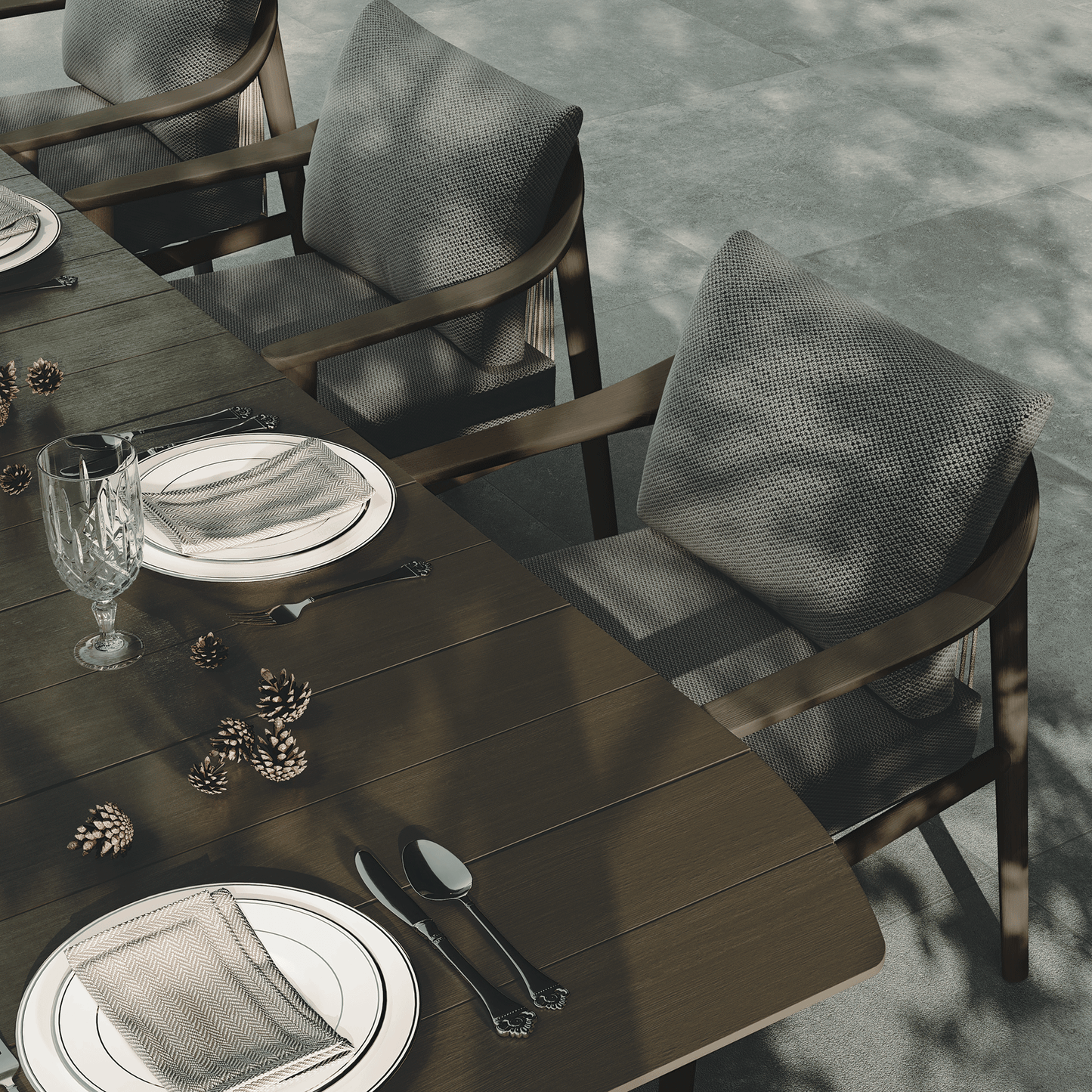 N1 Dining Chair Dark Teak