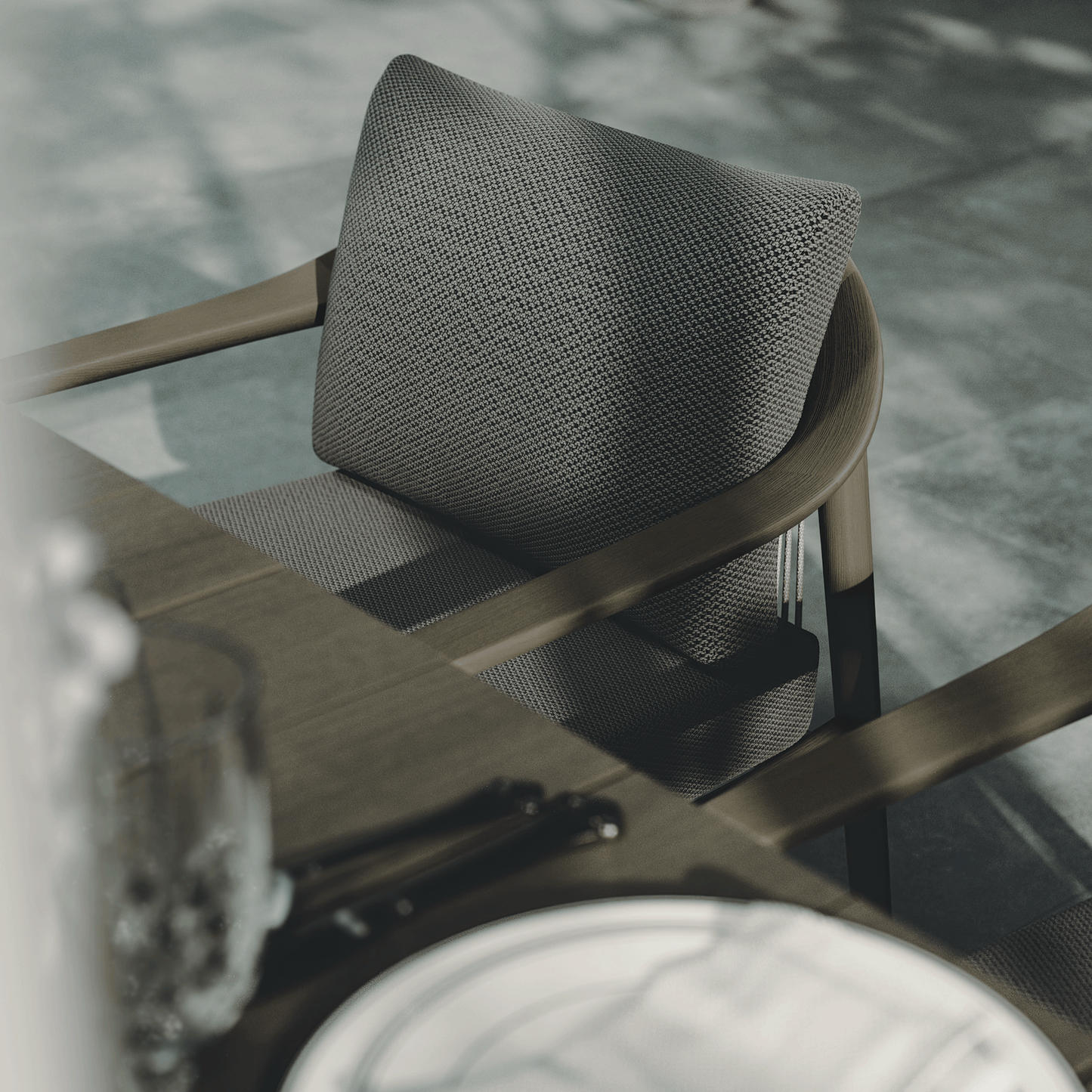 N1 Dining Chair Dark Teak