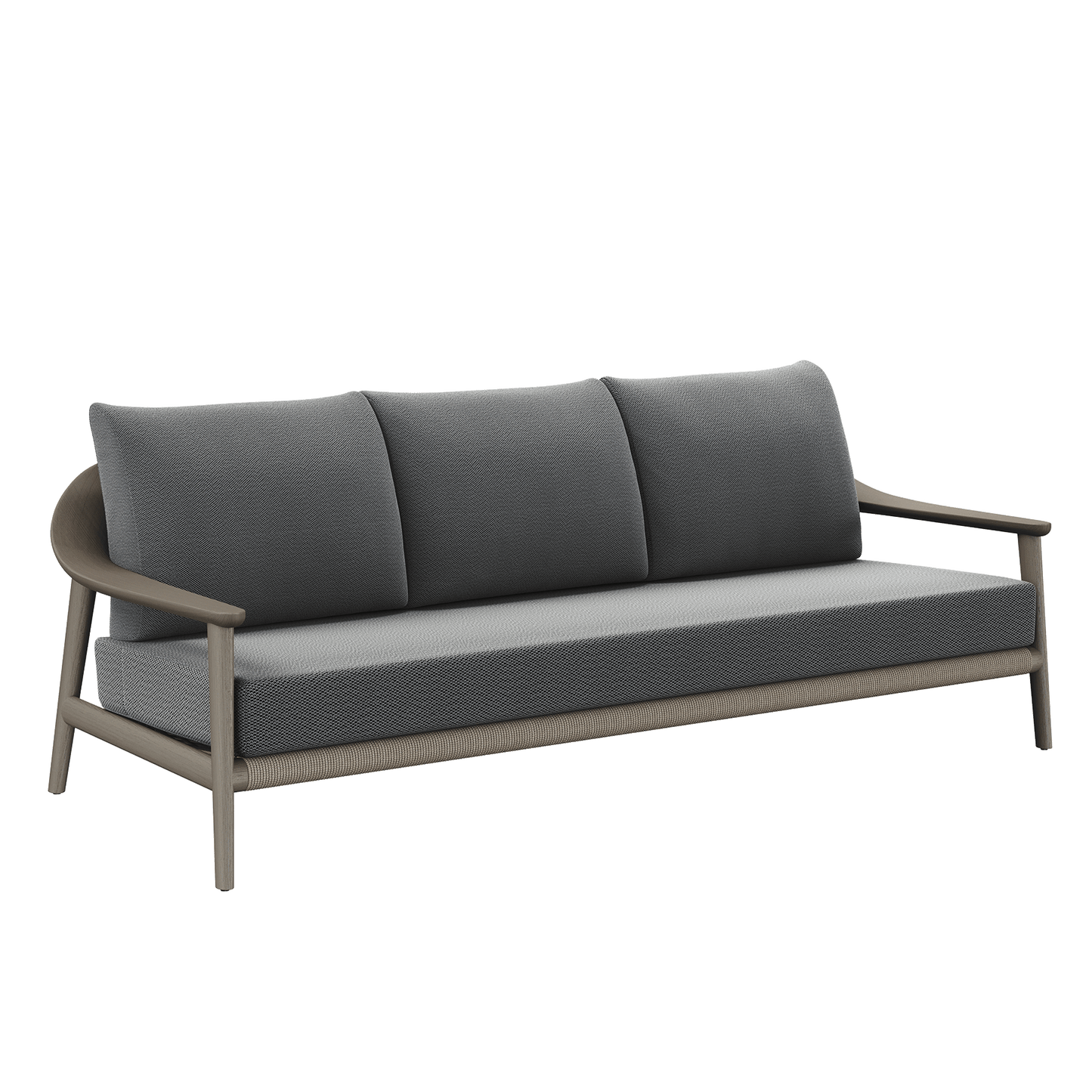 N1 Three Seater Sofa Dark Teak