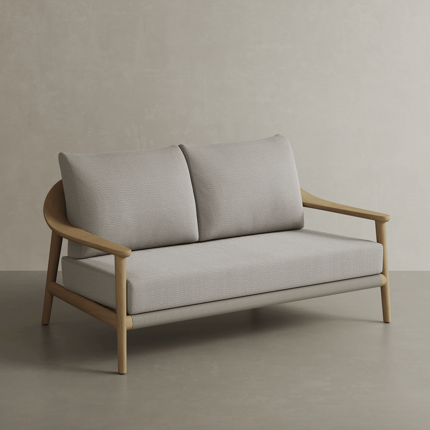 N1 Two Seater Sofa Light Teak