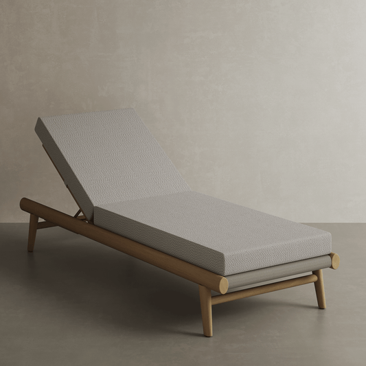 N1 Sun Lounger Light Teak