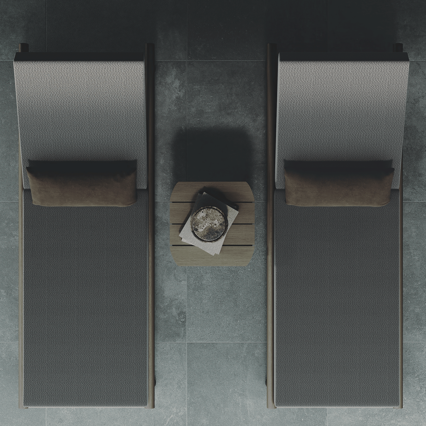 N1 Sun Lounger Dark Teak