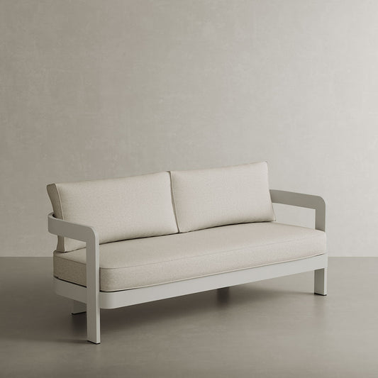 N3 Stone Three Seater Sofa Bone Canvas