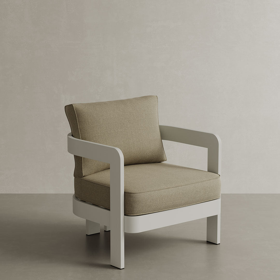 N3 Stone Lounge Chair Wheat Canvas