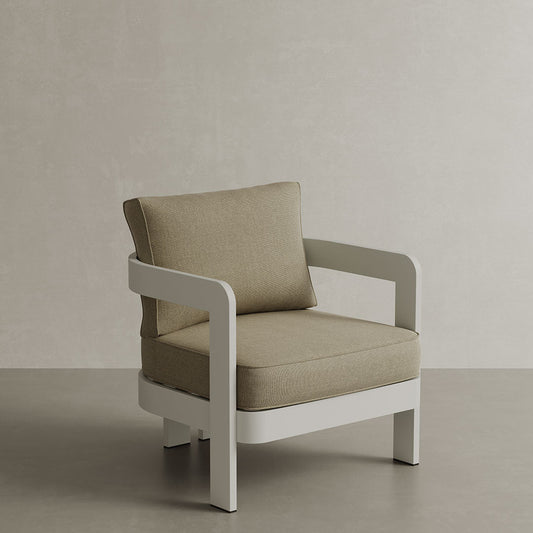 N3 Stone Lounge Chair Wheat Canvas