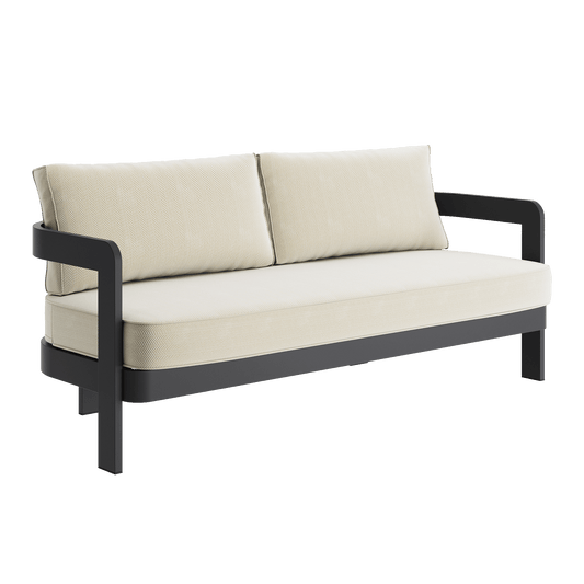 N3 Kohl Three Seater Sofa Pearl Herringbone