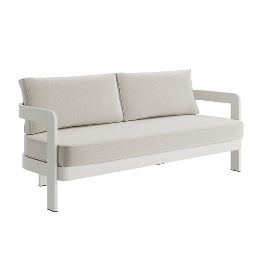 N3 Stone Three Seater Sofa Bone Canvas