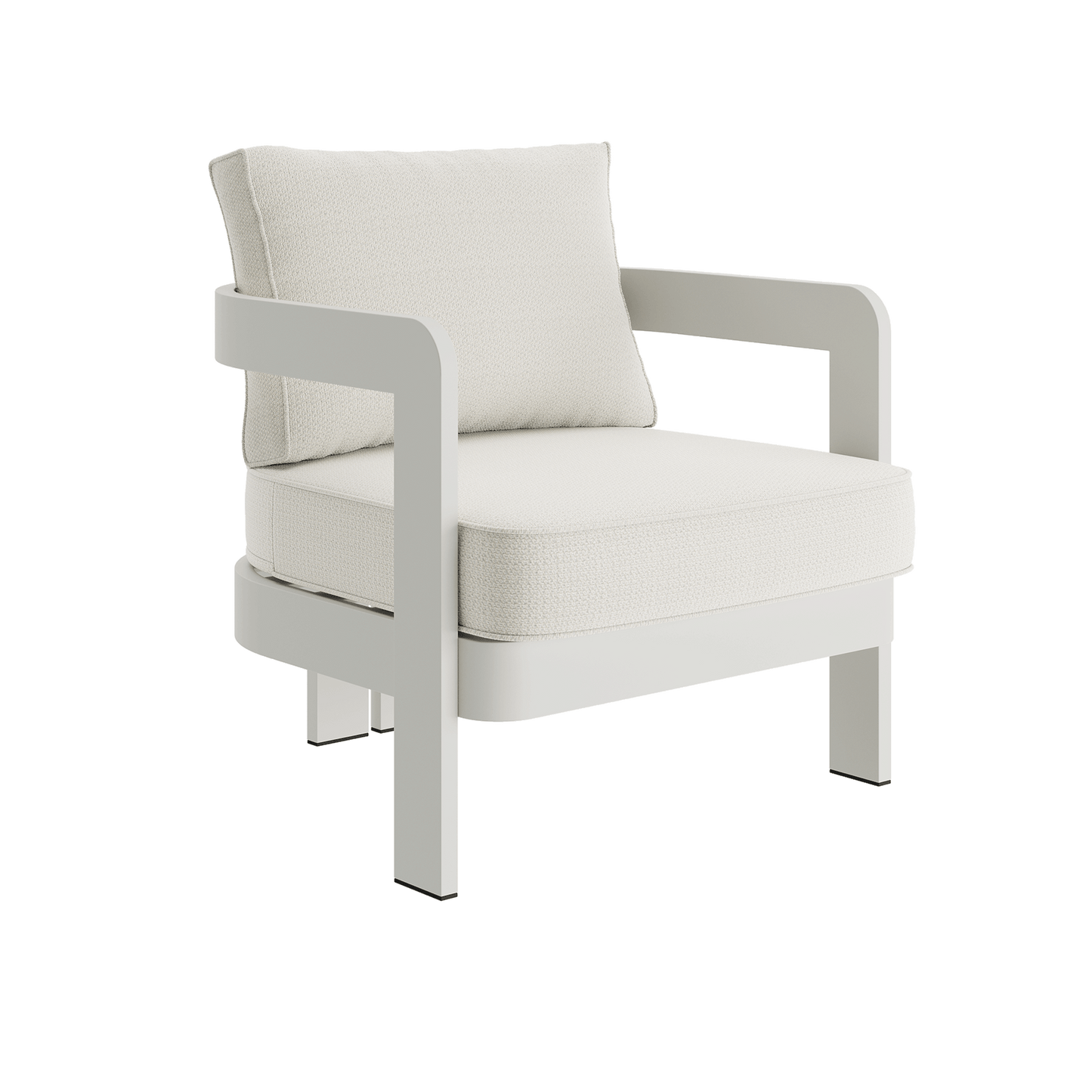 N3 Stone Lounge Chair Cirrus Textured Weave