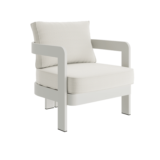 N3 Stone Lounge Chair Cirrus Textured Weave