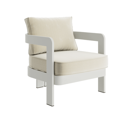 N3 Stone Lounge Chair Pearl Herringbone