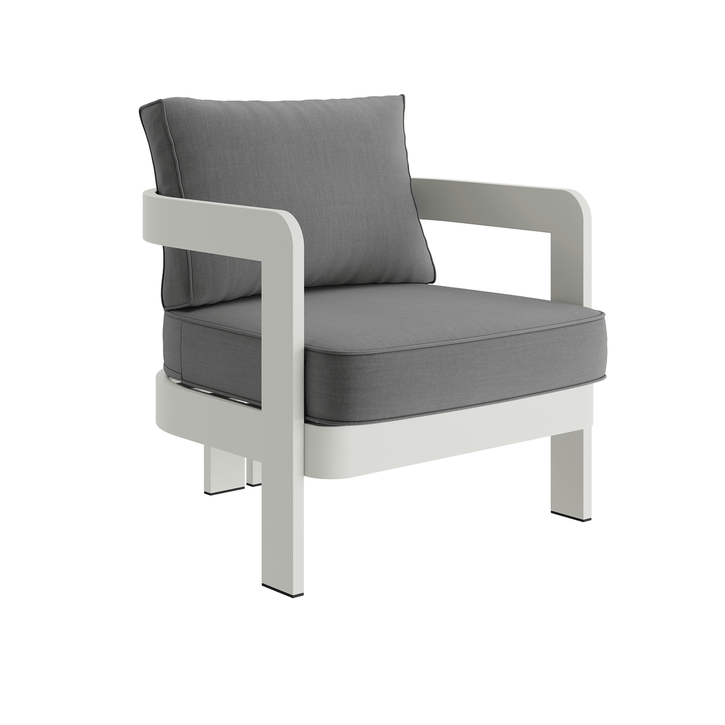 N3 Stone Lounge Chair Smoke Weave