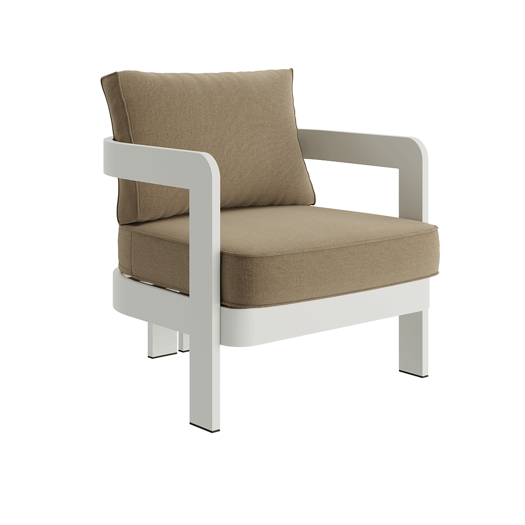 N3 Stone Lounge Chair Wheat Canvas
