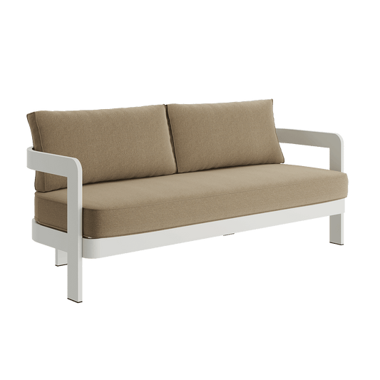 N3 Stone Three Seater Sofa Wheat Canvas