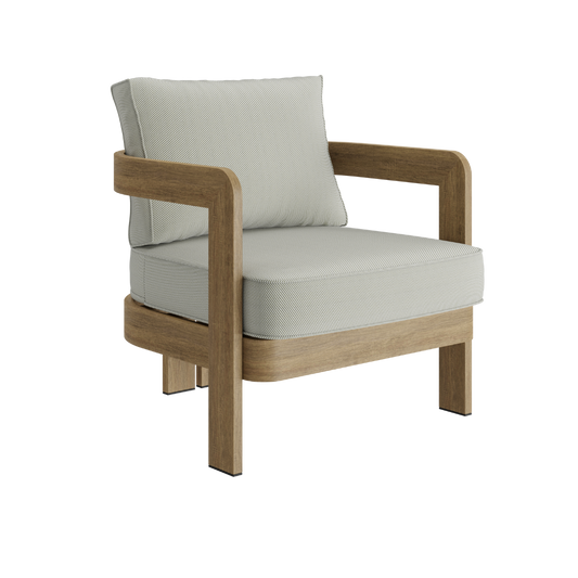 N3 Oak Lounge Chair Sage Twill